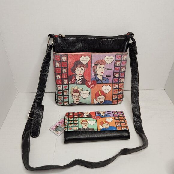 Handbags - I Love Lucy Ricardo Matching Crossbody Bag Purse Handbag/Wallet + Keychain READ